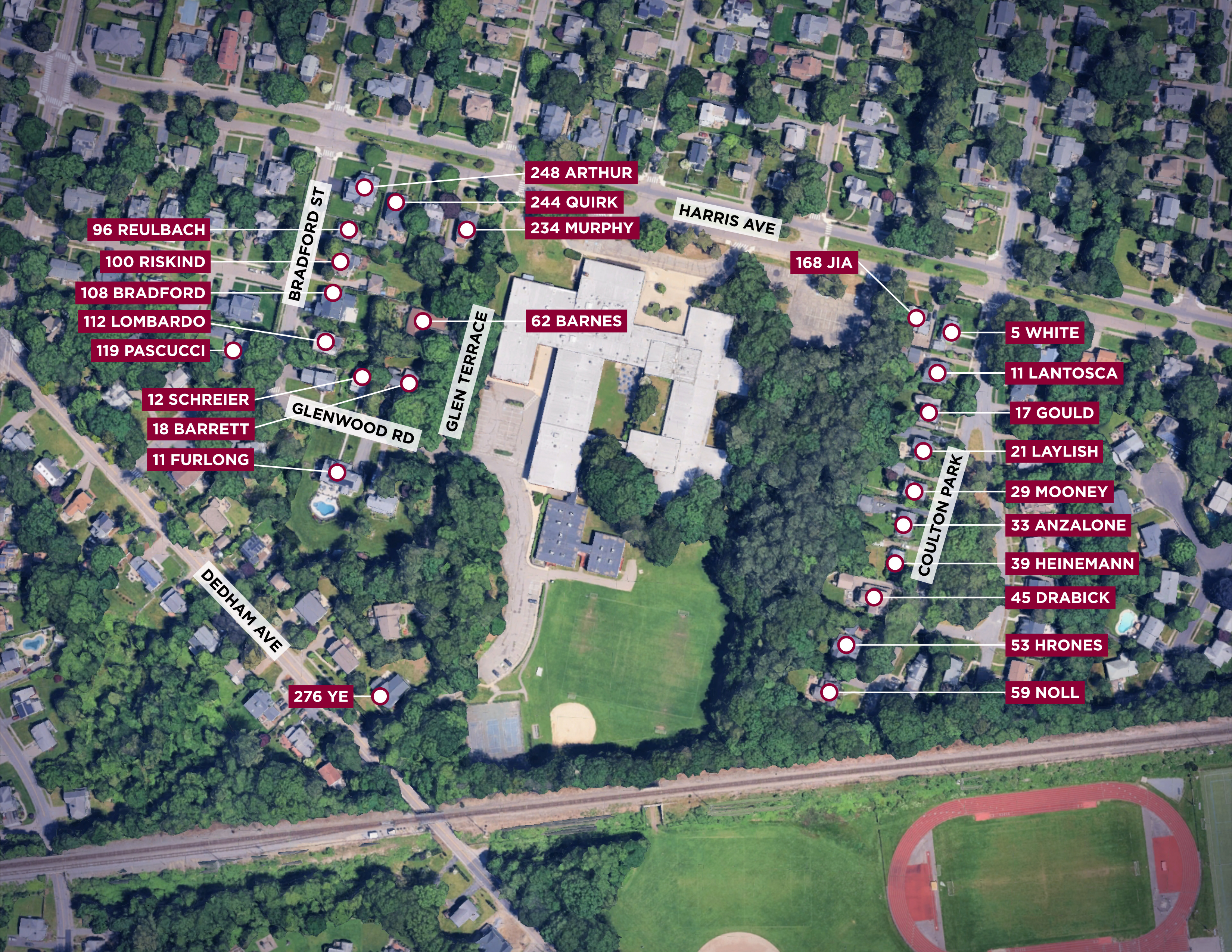 Pollard Middle School Neighborhood Aerial